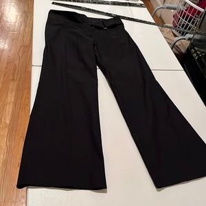 Equestrian Designs size large  black dressy wide leg pants flat zip front